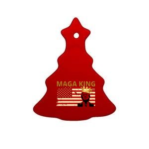 MAGA King Donald Trump Usa Flag Ceramic Tree Ornament