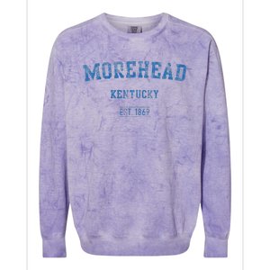 Morehead Kentucky Distressed Text Sport Style Colorblast Crewneck Sweatshirt