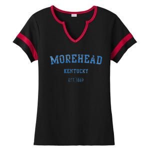 Morehead Kentucky Distressed Text Sport Style Ladies Halftime Notch Neck Tee