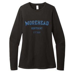 Morehead Kentucky Distressed Text Sport Style Womens CVC Long Sleeve Shirt