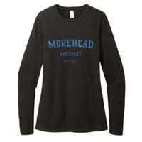 Morehead Kentucky Distressed Text Sport Style Womens CVC Long Sleeve Shirt