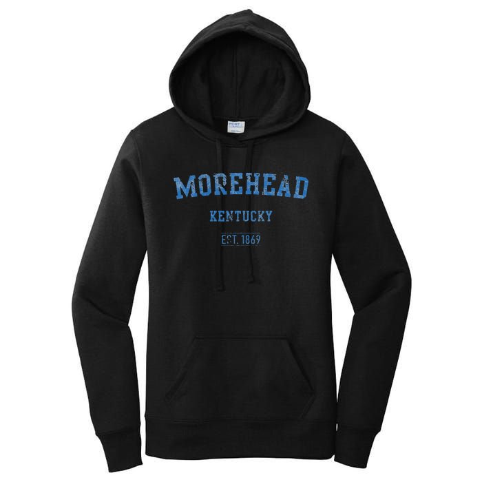 Morehead Kentucky Distressed Text Sport Style Women's Pullover Hoodie