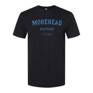 Morehead Kentucky Distressed Text Sport Style Softstyle CVC T-Shirt