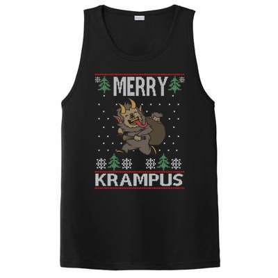 Merry Krampus Demon Claus Christmas Sweater Jumper Long Sleeve PosiCharge Competitor Tank