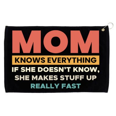 Mom Knows Everything … Mothers Day Cute Gift Grommeted Golf Towel