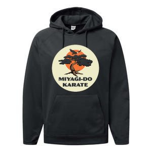 Miyagido Karate Eagle Fang Bonsai Tree Dojo Logo Performance Fleece Hoodie