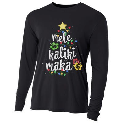 Mele Kalikimaka For Women Hawaiian Hawaii Christmas Cooling Performance Long Sleeve Crew