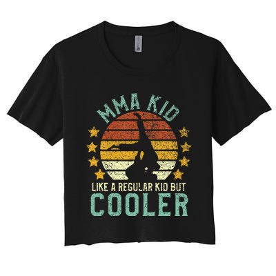 MMA Kids Funny Young Mixed Martial Arts Player Gift Women's Crop Top Tee