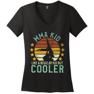 MMA Kids Funny Young Mixed Martial Arts Player Gift Women's V-Neck T-Shirt