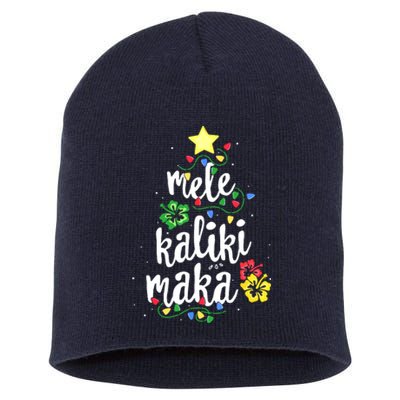 Mele Kalikimaka For Hawaiian Hawaii Christmas Short Acrylic Beanie