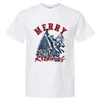 Merry Kickmas Funny Martial Arts Christmas Santa Claus Tank Top Garment-Dyed Heavyweight T-Shirt