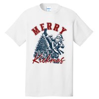 Merry Kickmas Funny Martial Arts Christmas Santa Claus Tank Top Tall T-Shirt