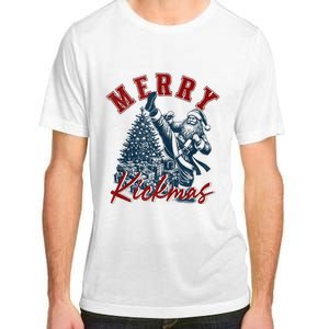 Merry Kickmas Funny Martial Arts Christmas Santa Claus Tank Top Adult ChromaSoft Performance T-Shirt