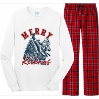 Merry Kickmas Funny Martial Arts Christmas Santa Claus Tank Top Long Sleeve Pajama Set