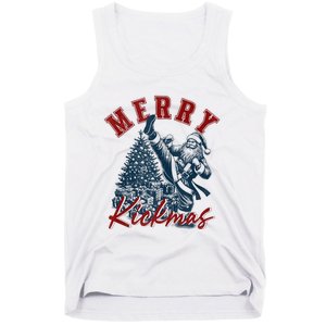 Merry Kickmas Funny Martial Arts Christmas Santa Claus Tank Top Tank Top