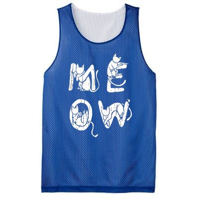 Meow Kitty Funny Cats Mom And Cat Dad Funny Cat Love Mesh Reversible Basketball Jersey Tank