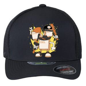 Mafia Keyboard Funny Flexfit Unipanel Trucker Cap