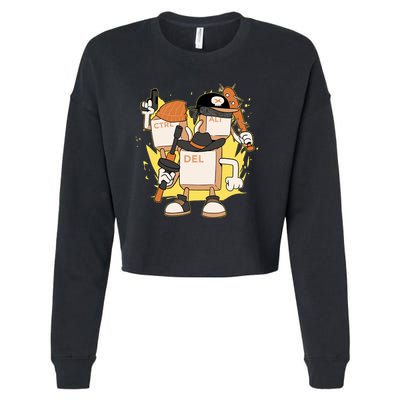 Mafia Keyboard Funny Cropped Pullover Crew
