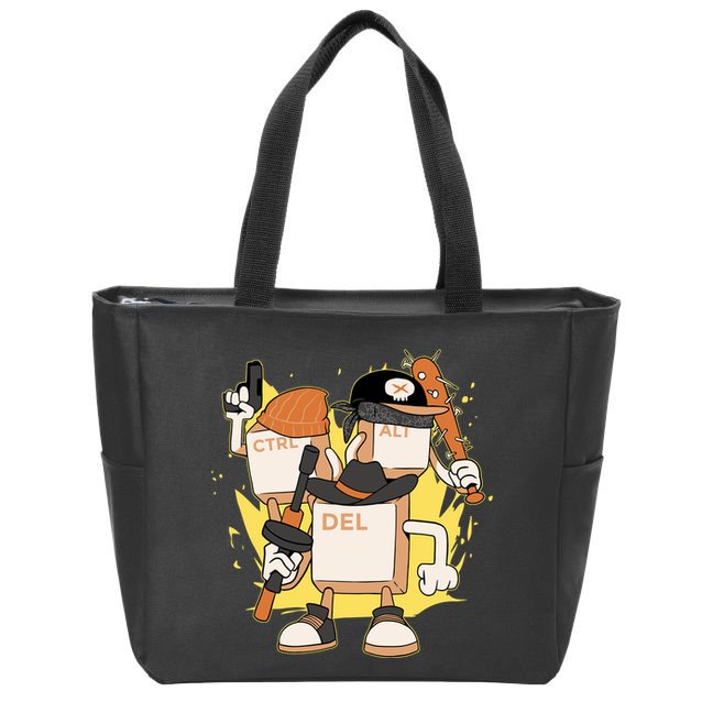 Mafia Keyboard Funny Zip Tote Bag