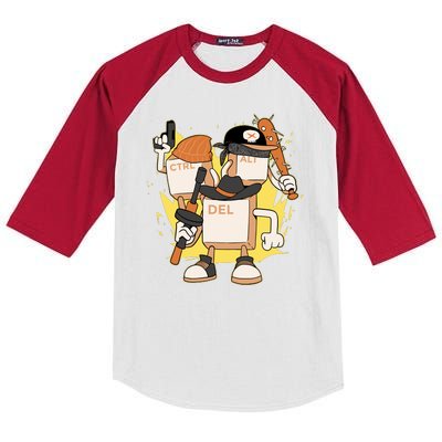 Mafia Keyboard Funny Kids Colorblock Raglan Jersey