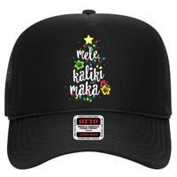 Mele Kalikimaka For Women Hawaiian Hawaii Christmas High Crown Mesh Back Trucker Hat