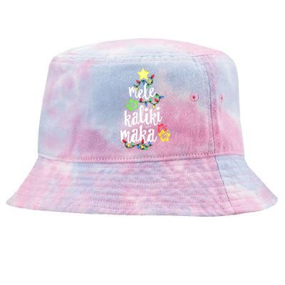 Mele Kalikimaka For Women Hawaiian Hawaii Christmas Tie-Dyed Bucket Hat