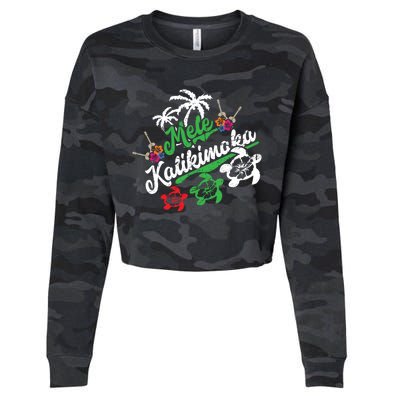 Mele Kalikimaka Fun Merry Christmas Cropped Pullover Crew