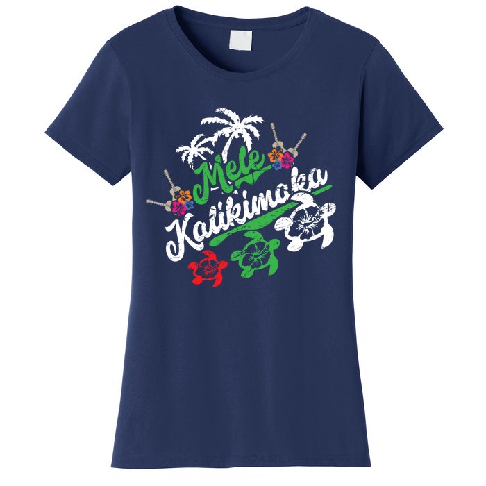 Mele Kalikimaka Fun Merry Christmas Women's T-Shirt