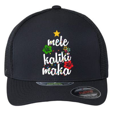 Mele Kalikimaka Festive Holiday Flexfit Unipanel Trucker Cap