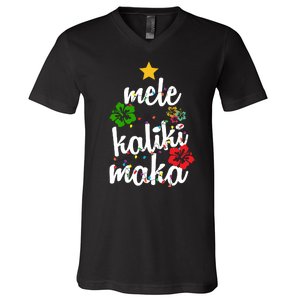 Mele Kalikimaka Festive Holiday V-Neck T-Shirt