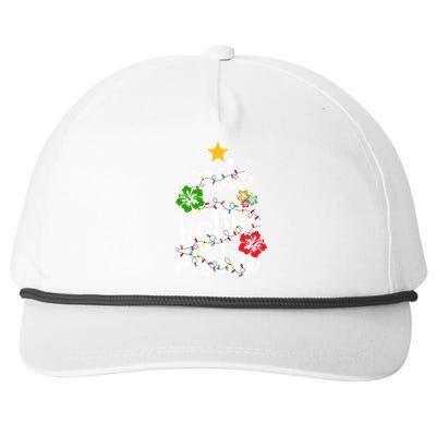 Mele Kalikimaka Festive Holiday Snapback Five-Panel Rope Hat