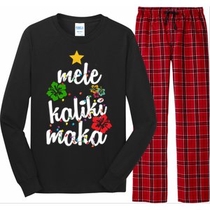 Mele Kalikimaka Festive Holiday Long Sleeve Pajama Set