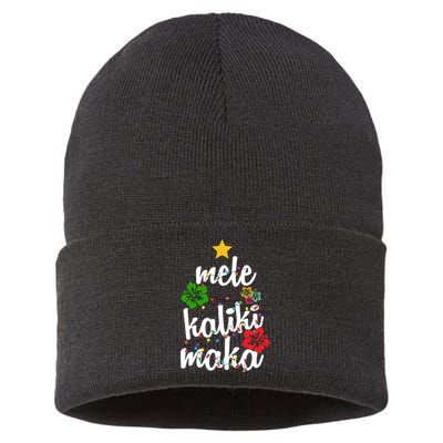 Mele Kalikimaka Festive Holiday Sustainable Knit Beanie