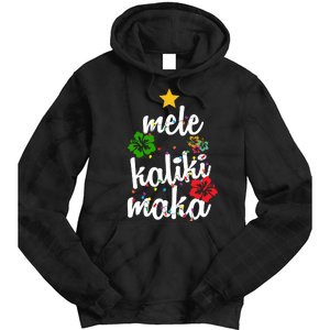 Mele Kalikimaka Festive Holiday Tie Dye Hoodie