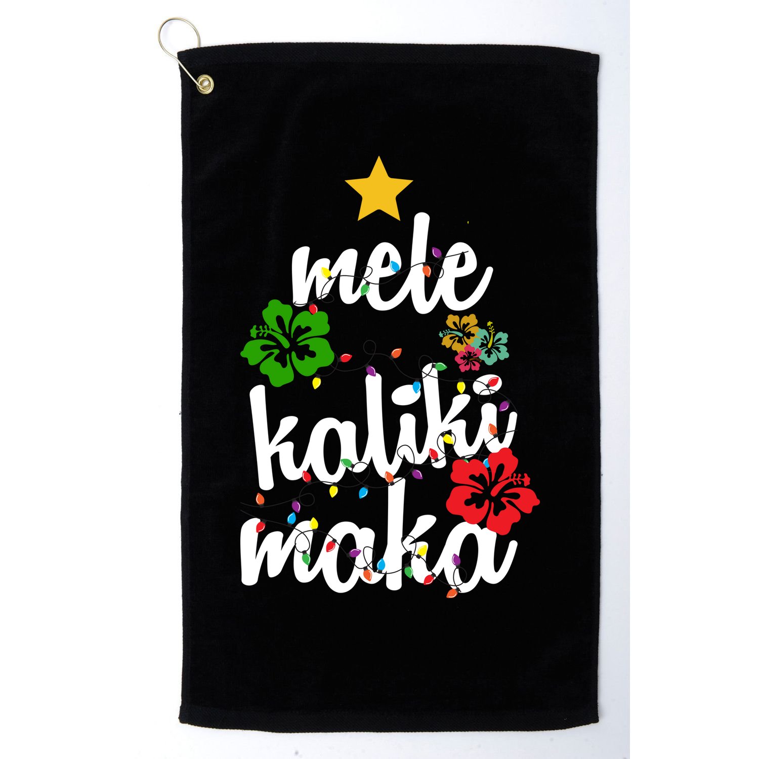 Mele Kalikimaka Festive Holiday Golf Towel