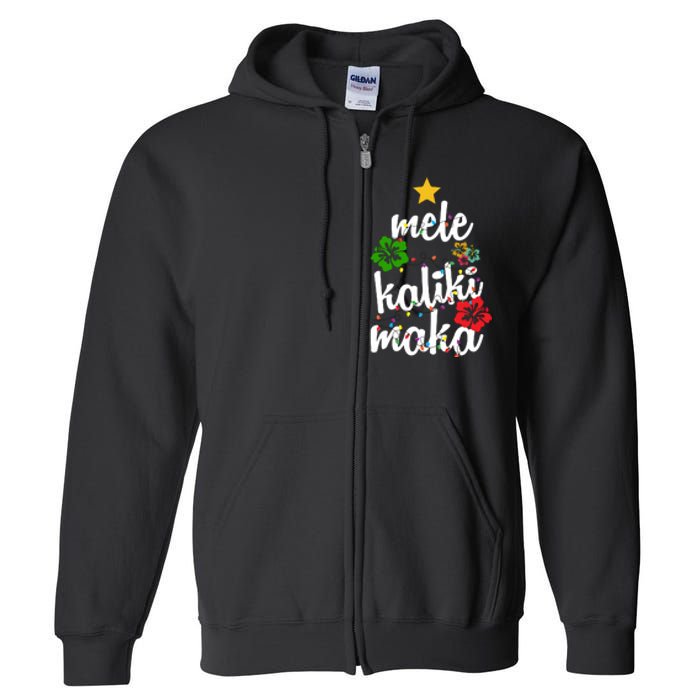 Mele Kalikimaka Festive Holiday Full Zip Hoodie