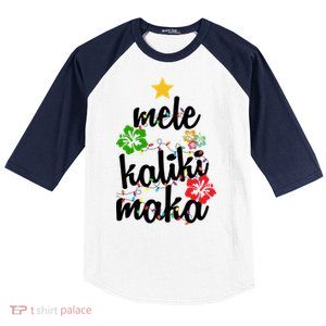 Mele Kalikimaka Festive Holiday Baseball Sleeve Shirt