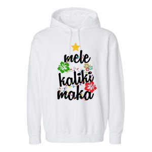 Mele Kalikimaka Festive Holiday Garment-Dyed Fleece Hoodie