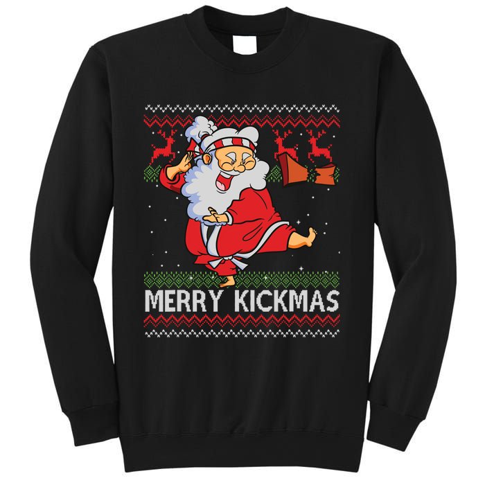 Merry Kickmas Funny Karate Santa Family Matching Pajamas Sweatshirt