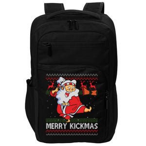 Merry Kickmas Funny Karate Santa Family Matching Pajamas Impact Tech Backpack