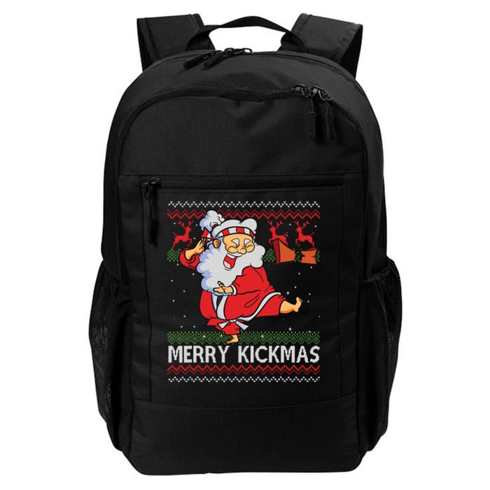 Merry Kickmas Funny Karate Santa Family Matching Pajamas Daily Commute Backpack