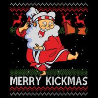 Merry Kickmas Funny Karate Santa Family Matching Pajamas Wool Snapback Cap