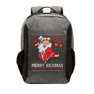 Merry Kickmas Funny Karate Santa Family Matching Pajamas Vector Backpack