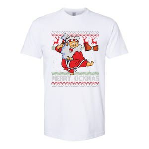 Merry Kickmas Funny Karate Santa Family Matching Pajamas Softstyle CVC T-Shirt