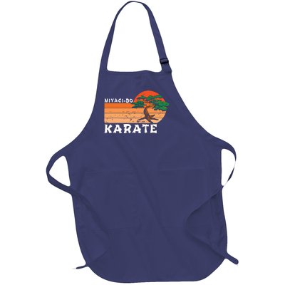 Miyagido Karate Funny Vintage Karate Bonsai Tree Full-Length Apron With Pockets