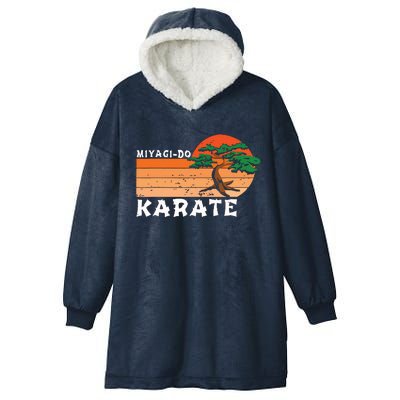 Miyagido Karate Funny Vintage Karate Bonsai Tree Hooded Wearable Blanket