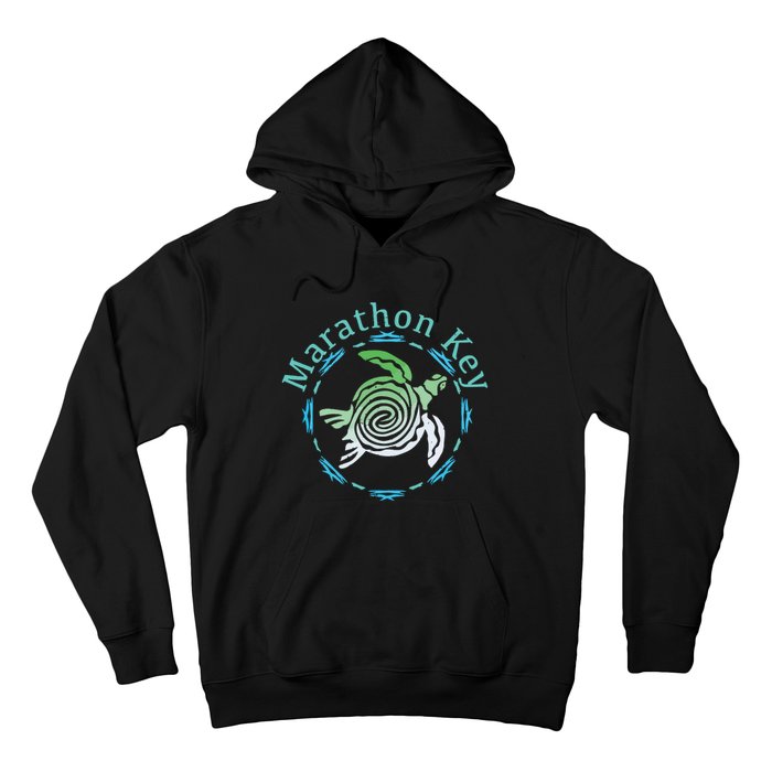 Marathon Key Florida Vintage Tribal Turtle Gift Hoodie