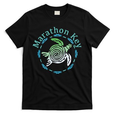 Marathon Key Florida Vintage Tribal Turtle Gift T-Shirt