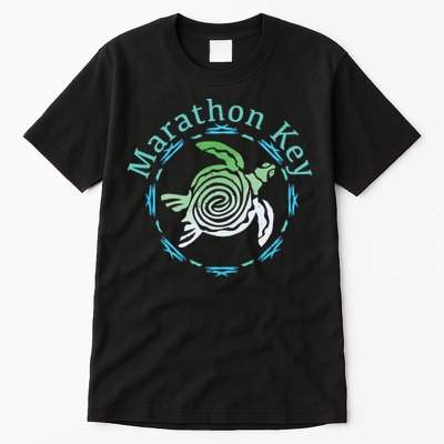 Marathon Key Florida Vintage Tribal Turtle Gift Tall T-Shirt