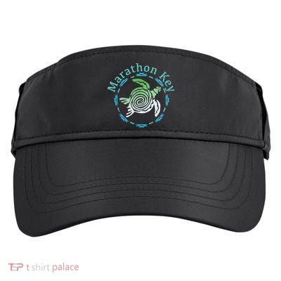 Marathon Key Florida Vintage Tribal Turtle Gift Adult Drive Performance Visor